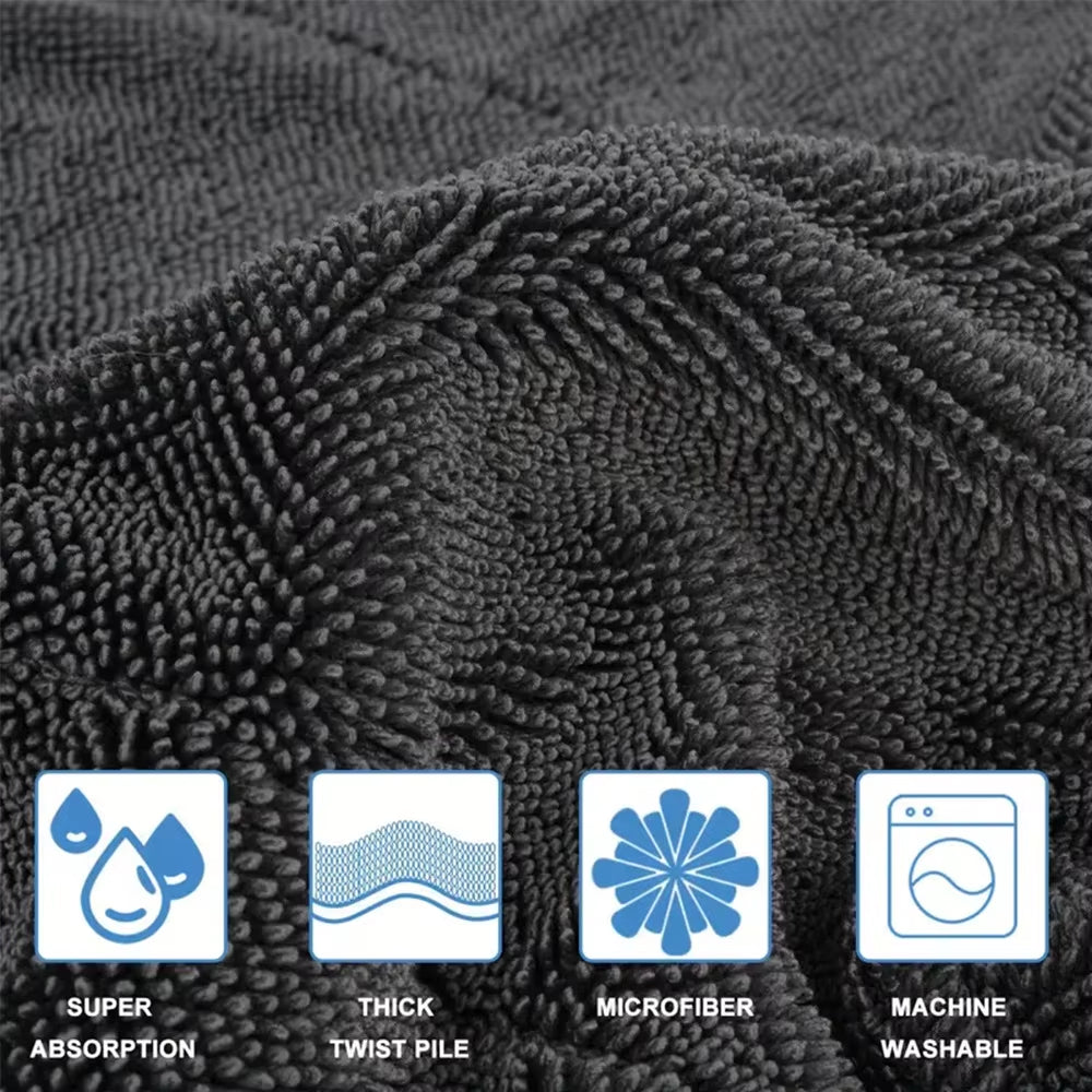 40*40*60Cm 600GSM Microfiber Car Wash Drying Towel Lint Streak Free Auto Cleaning Cloth Soft Absorbent Microfiber Car Towel