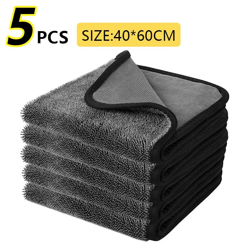 40*40*60Cm 600GSM Microfiber Car Wash Drying Towel Lint Streak Free Auto Cleaning Cloth Soft Absorbent Microfiber Car Towel