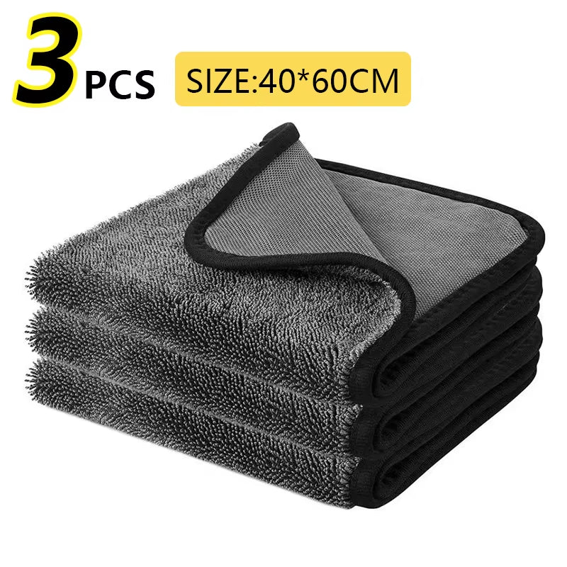 40*40*60Cm 600GSM Microfiber Car Wash Drying Towel Lint Streak Free Auto Cleaning Cloth Soft Absorbent Microfiber Car Towel
