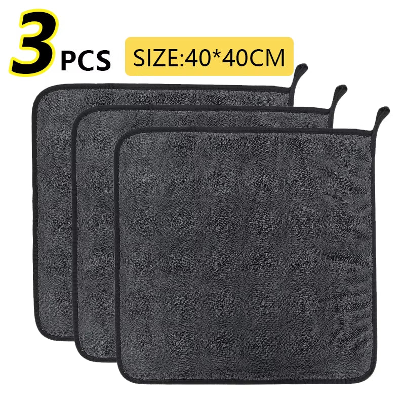40*40*60Cm 600GSM Microfiber Car Wash Drying Towel Lint Streak Free Auto Cleaning Cloth Soft Absorbent Microfiber Car Towel