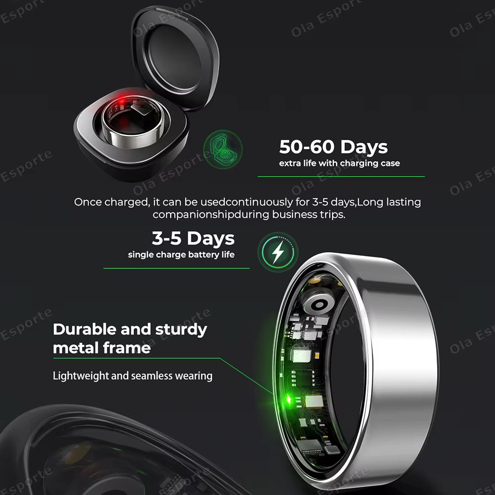 New Smart Ring 2025 Bluetooth Call Heart Rate Blood Pressure Monitor Smartring 5ATM Waterproof Sports Health Ring Men Women Gift
