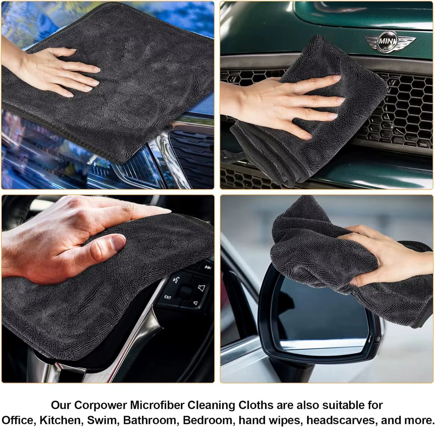 40*40*60Cm 600GSM Microfiber Car Wash Drying Towel Lint Streak Free Auto Cleaning Cloth Soft Absorbent Microfiber Car Towel